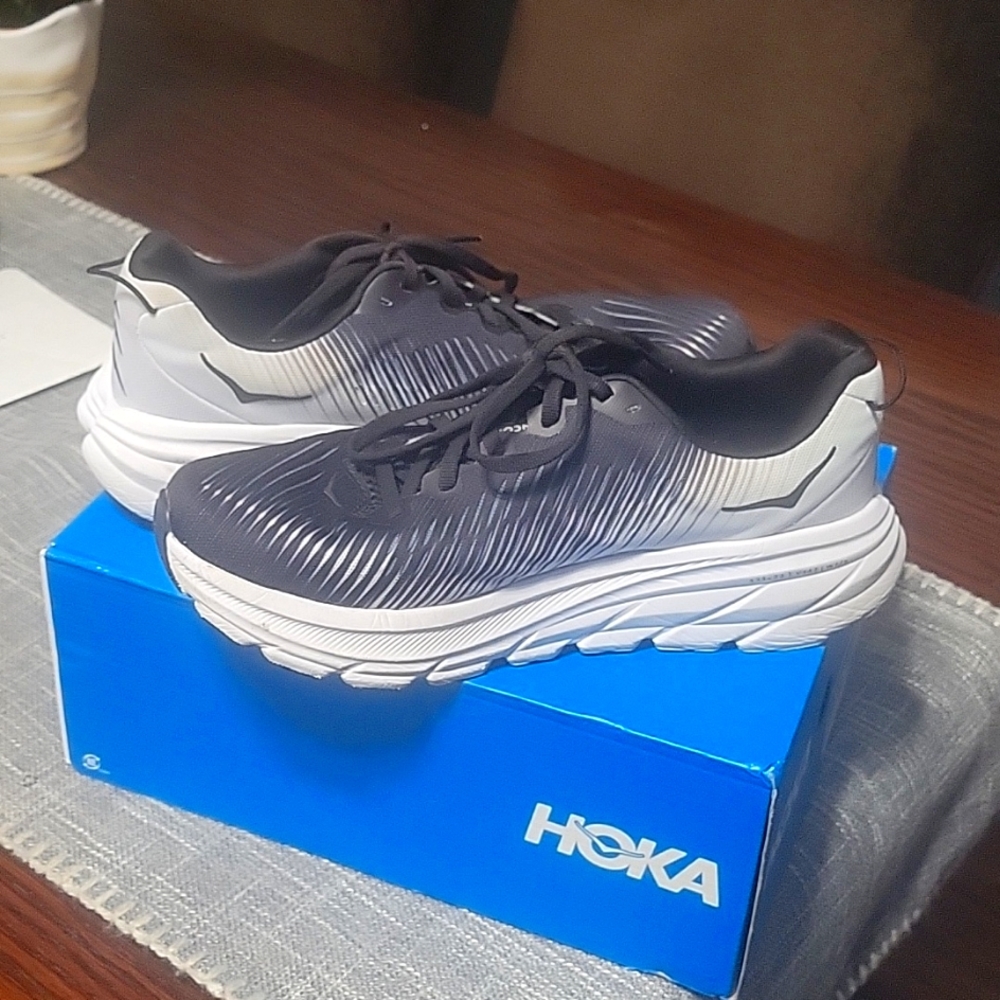 Woman hoka one one shoe